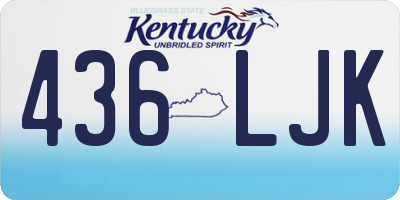 KY license plate 436LJK