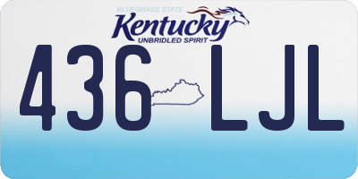 KY license plate 436LJL