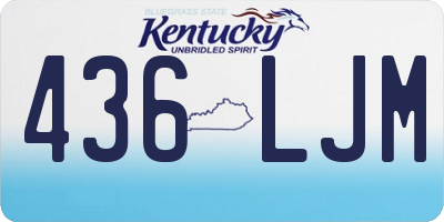KY license plate 436LJM