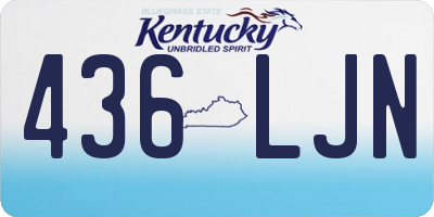 KY license plate 436LJN