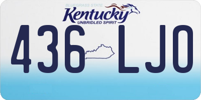 KY license plate 436LJO
