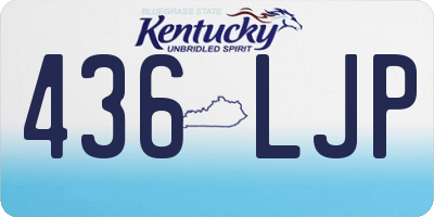 KY license plate 436LJP