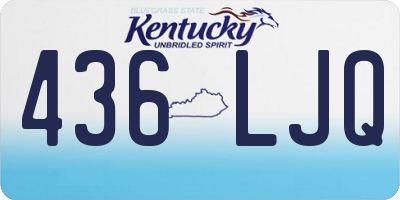 KY license plate 436LJQ