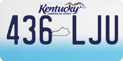 KY license plate 436LJU