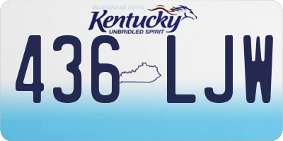 KY license plate 436LJW