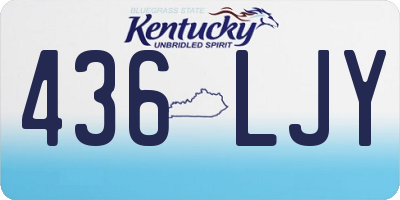 KY license plate 436LJY