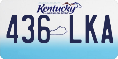 KY license plate 436LKA
