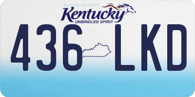 KY license plate 436LKD
