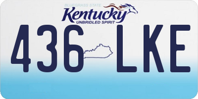 KY license plate 436LKE