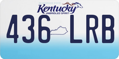 KY license plate 436LRB