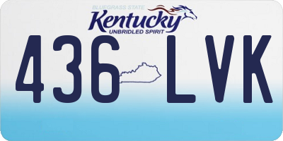 KY license plate 436LVK