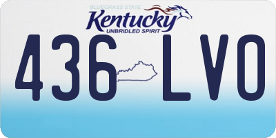 KY license plate 436LVO