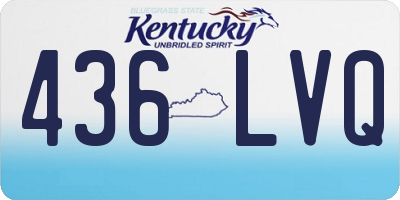 KY license plate 436LVQ