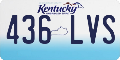KY license plate 436LVS