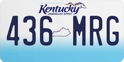 KY license plate 436MRG