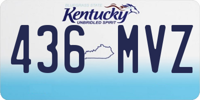 KY license plate 436MVZ