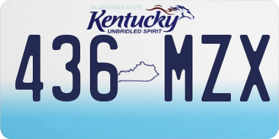KY license plate 436MZX
