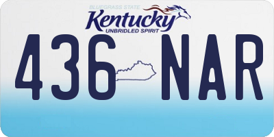 KY license plate 436NAR