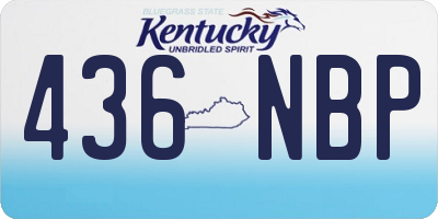 KY license plate 436NBP