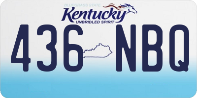 KY license plate 436NBQ