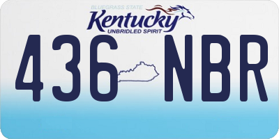 KY license plate 436NBR