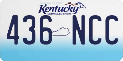 KY license plate 436NCC