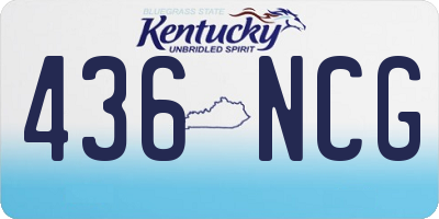 KY license plate 436NCG