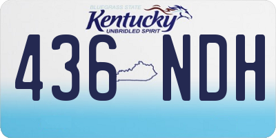 KY license plate 436NDH