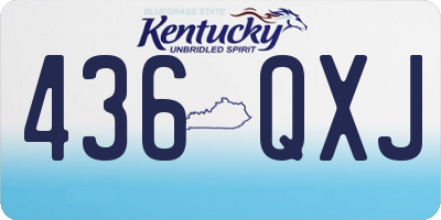 KY license plate 436QXJ