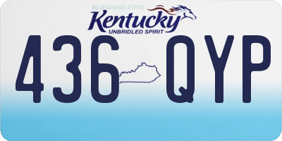 KY license plate 436QYP
