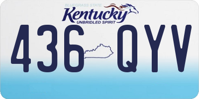 KY license plate 436QYV