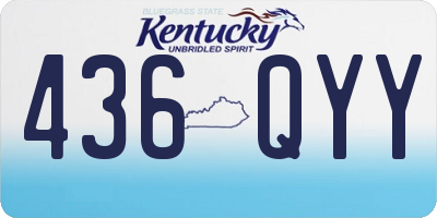 KY license plate 436QYY