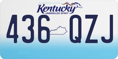 KY license plate 436QZJ