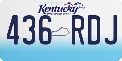 KY license plate 436RDJ