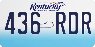 KY license plate 436RDR
