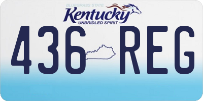 KY license plate 436REG
