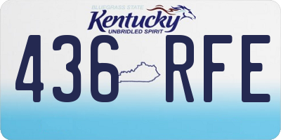 KY license plate 436RFE