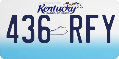 KY license plate 436RFY