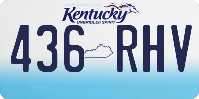 KY license plate 436RHV