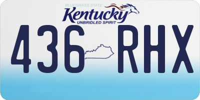 KY license plate 436RHX
