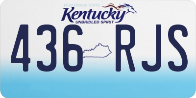 KY license plate 436RJS