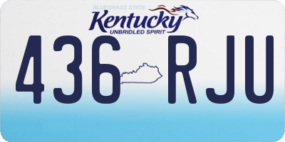 KY license plate 436RJU