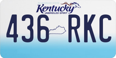 KY license plate 436RKC