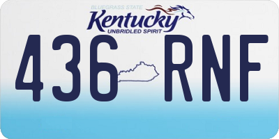 KY license plate 436RNF