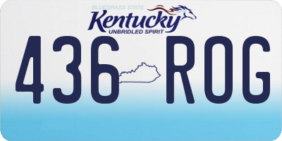 KY license plate 436ROG