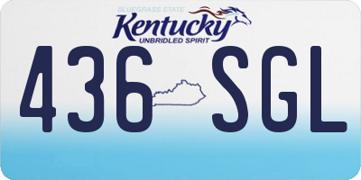 KY license plate 436SGL