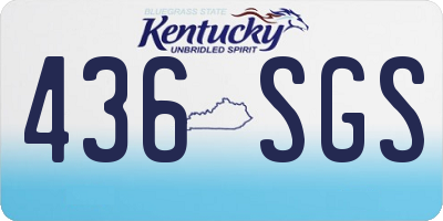 KY license plate 436SGS