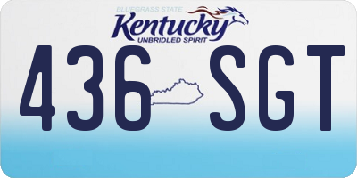 KY license plate 436SGT