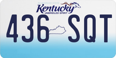 KY license plate 436SQT