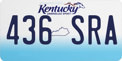 KY license plate 436SRA